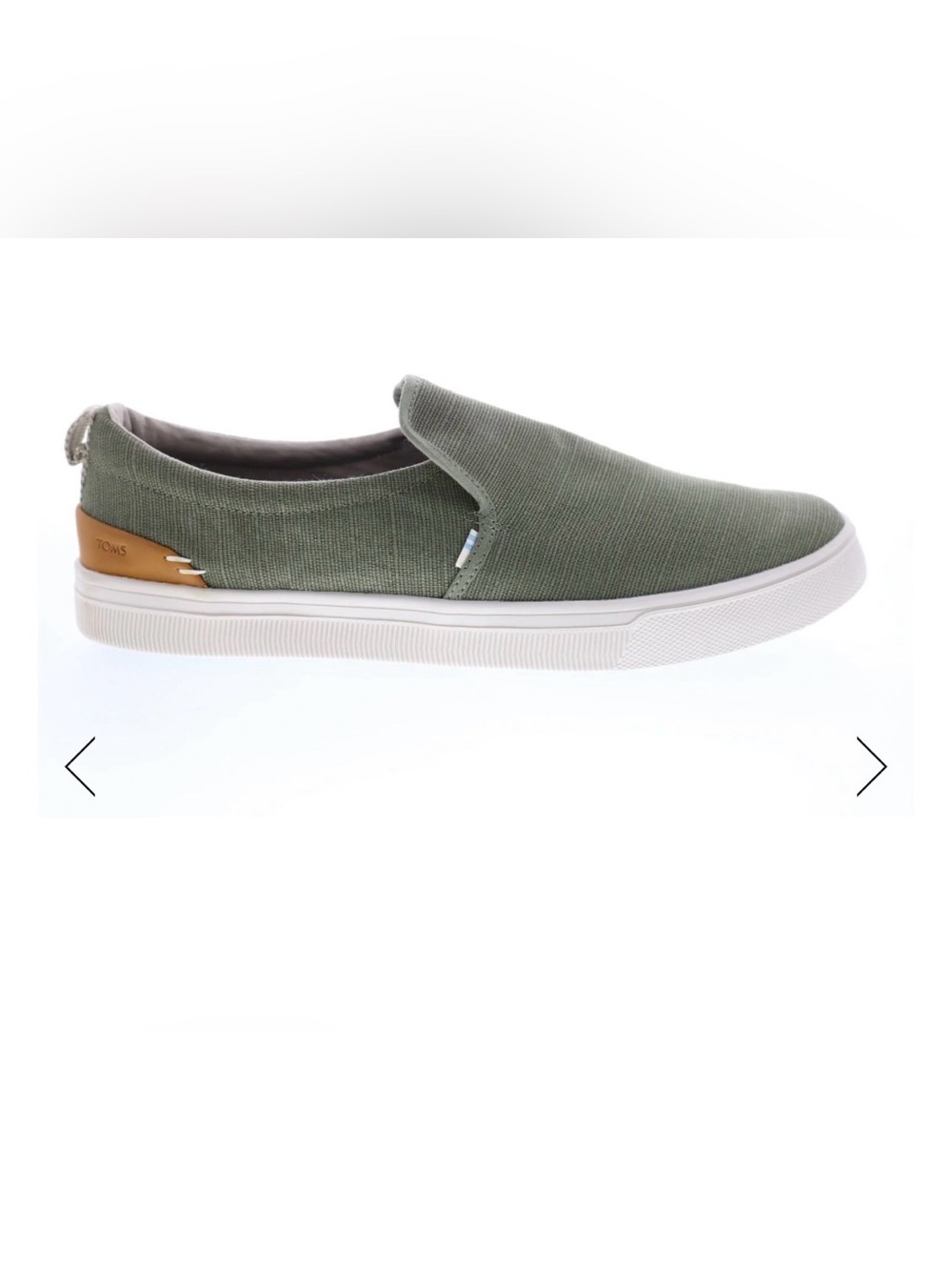Toms TRVL Lite Slip-On Mens Green Canvas Slip On -10 size